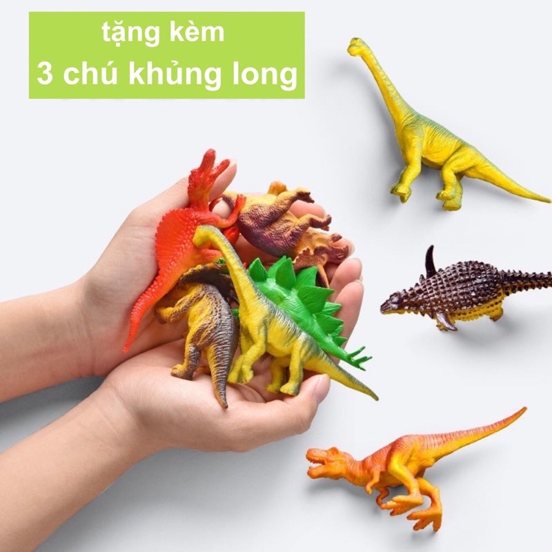 Mô Hình Xe Tải Chở Khủng Long Đồ Chơi Cho Bé