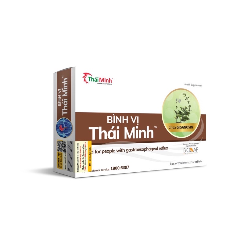 Bình Vị Thái Minh dùng cho người trào ngược và viêm loét dạ dày.
