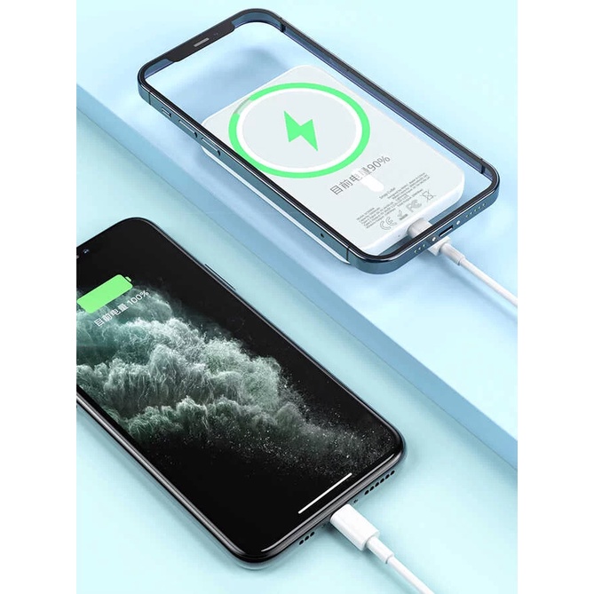Pin dự phòng Wiwu Snap Cube sạc nhanh Magsafe 15W  5000mAh cho iPhone 12 và iPhone 13