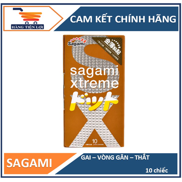 Bao cao su gân gai vòng thắt Sagami Xtreme Feel Up 10 bao