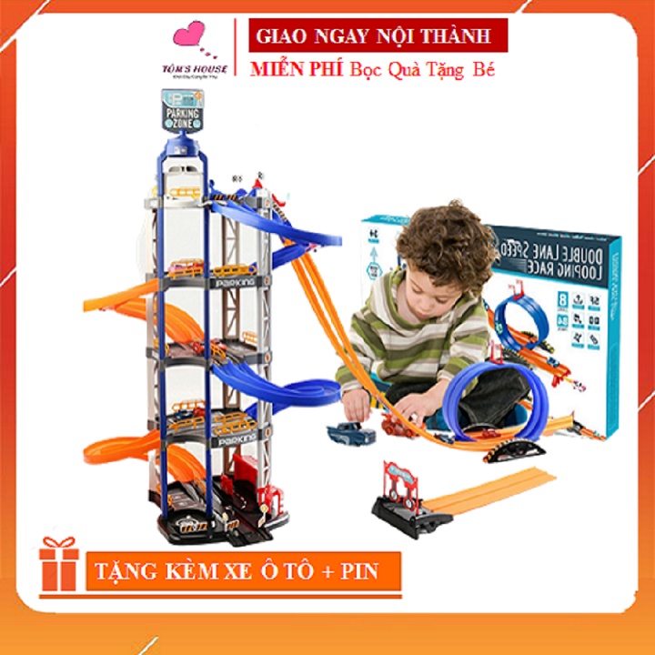 Đồ Chơi Lắp Ráp Lắp Ghép Đường Đua Ô Tô Xoắn Ốc 5 Tầng Có Nhạc Cho Bé
