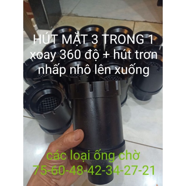 hút mặt hồ cá, hút mặt bể cá koi , lọc váng hồ koi . các loại ống chờ 60-48-42-34-27-21