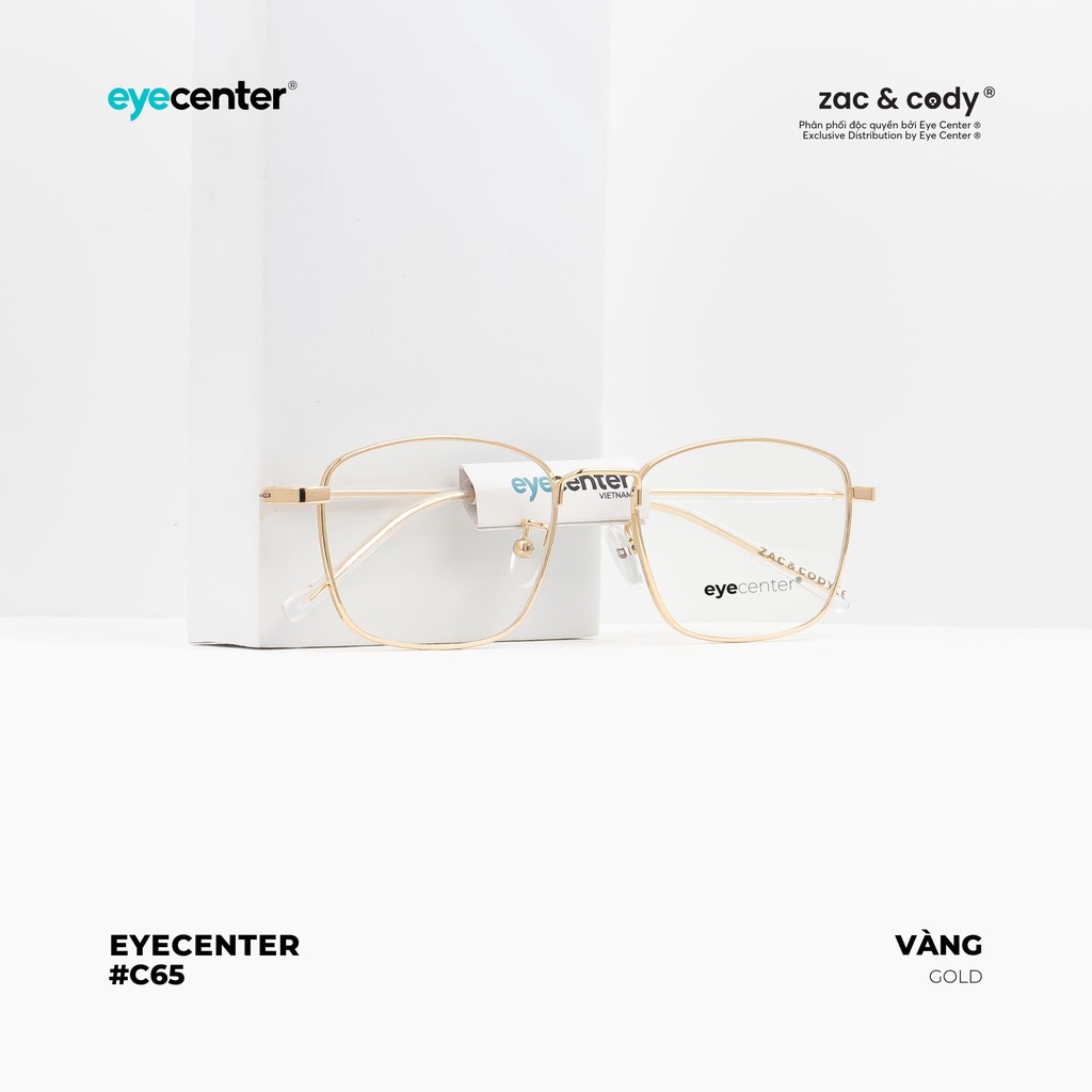Gọng kính cận nam nữ chính hãng EYECENTER C65S kim loại chống gỉ nhập khẩu by Eye Center Vietnam