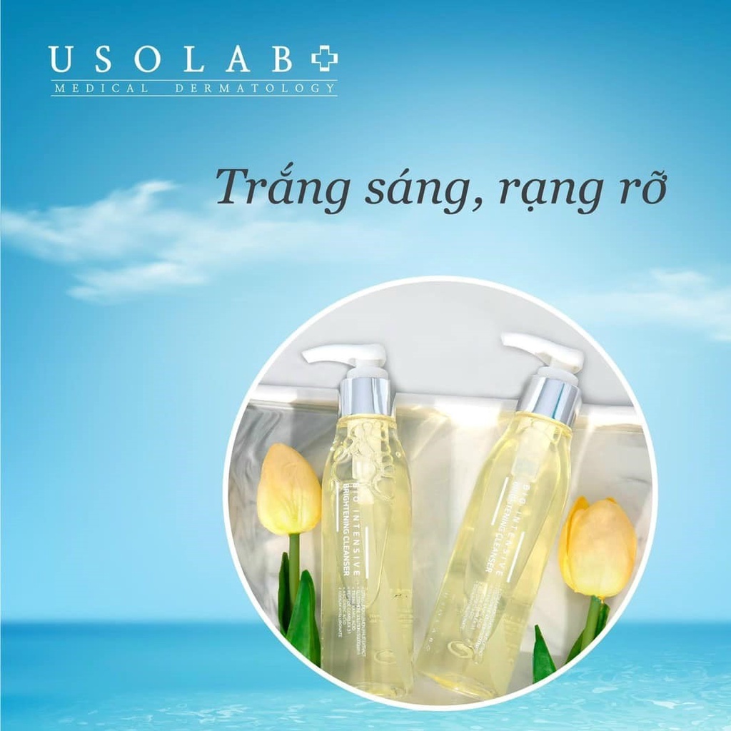 Gel Rửa Mặt Da Dầu - Nhạy Cảm - Lão Hóa USOLAB BIO INTENSIVE REPAIR – SENSITIVE – BRIGHTENING CLEANSER