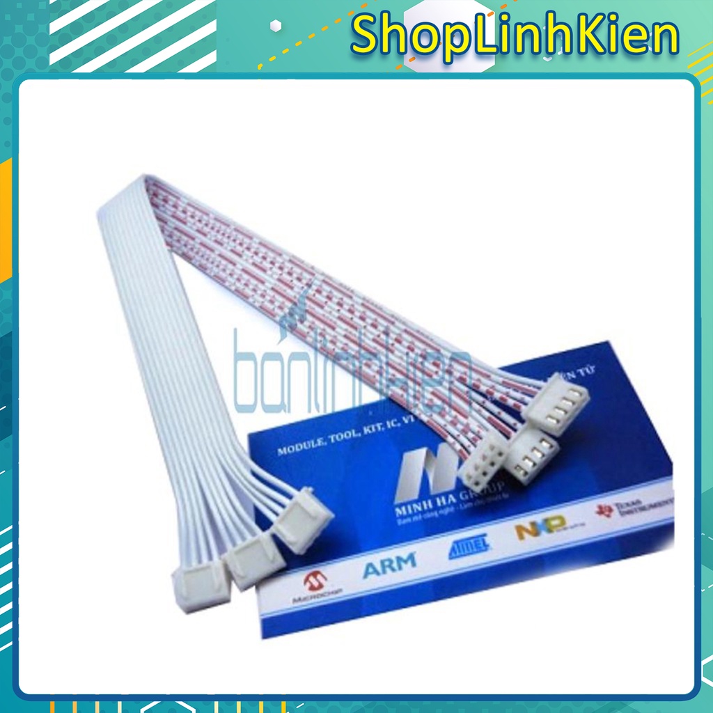 Dây Bus Trắng XH2.54 30cm 2P-10P/ Dây trắng XH2.54