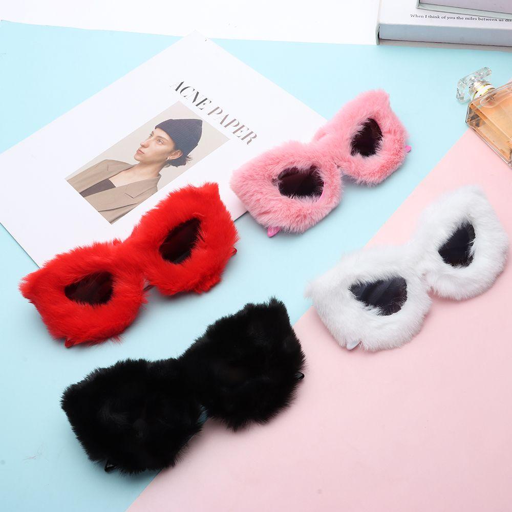 Gọng Kính Lông Cừu Trang Trí Thủ Công Phong Cách Punk