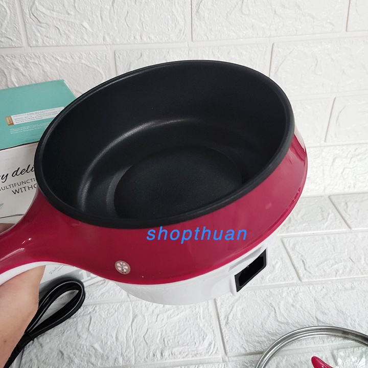 Ca nấu mì 18 cm có tay cầm, lồng hấp kim loại