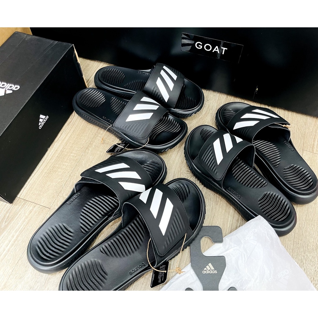[CHÍNH HÃNG] DÉP ADIDAS ALPHABOUCE SLIDE - Đen SỌC TRẮNG - *SỌC TRẮNG* - Code: FZ0387