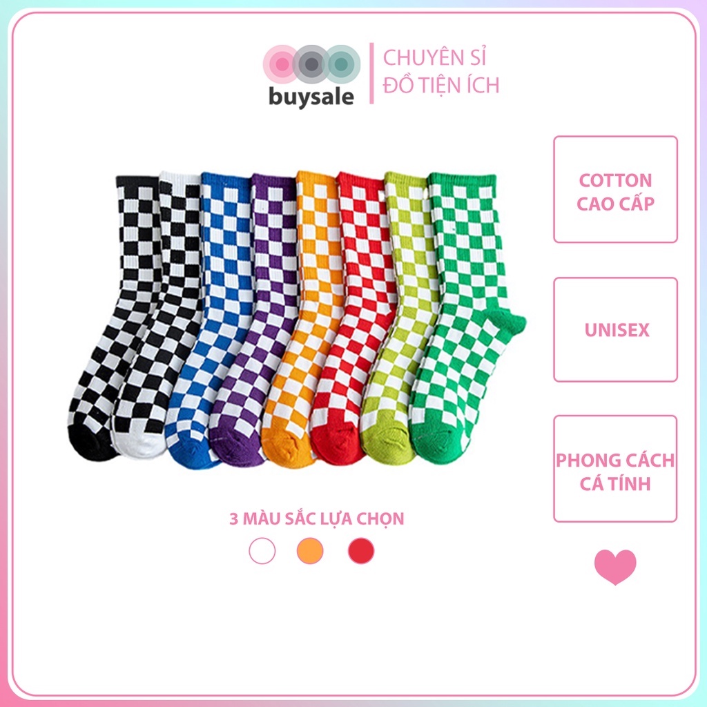 Vớ len thu đông họa tiết phong cách retro caro hình thoi phong cách cổ điển đơn giản tông màu ấm áp - BuySales - BSPK244