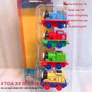 Nhiều Set Mô Hình Toa Xe Lửa Thomas 1:64 Loại Hít Loại Móc