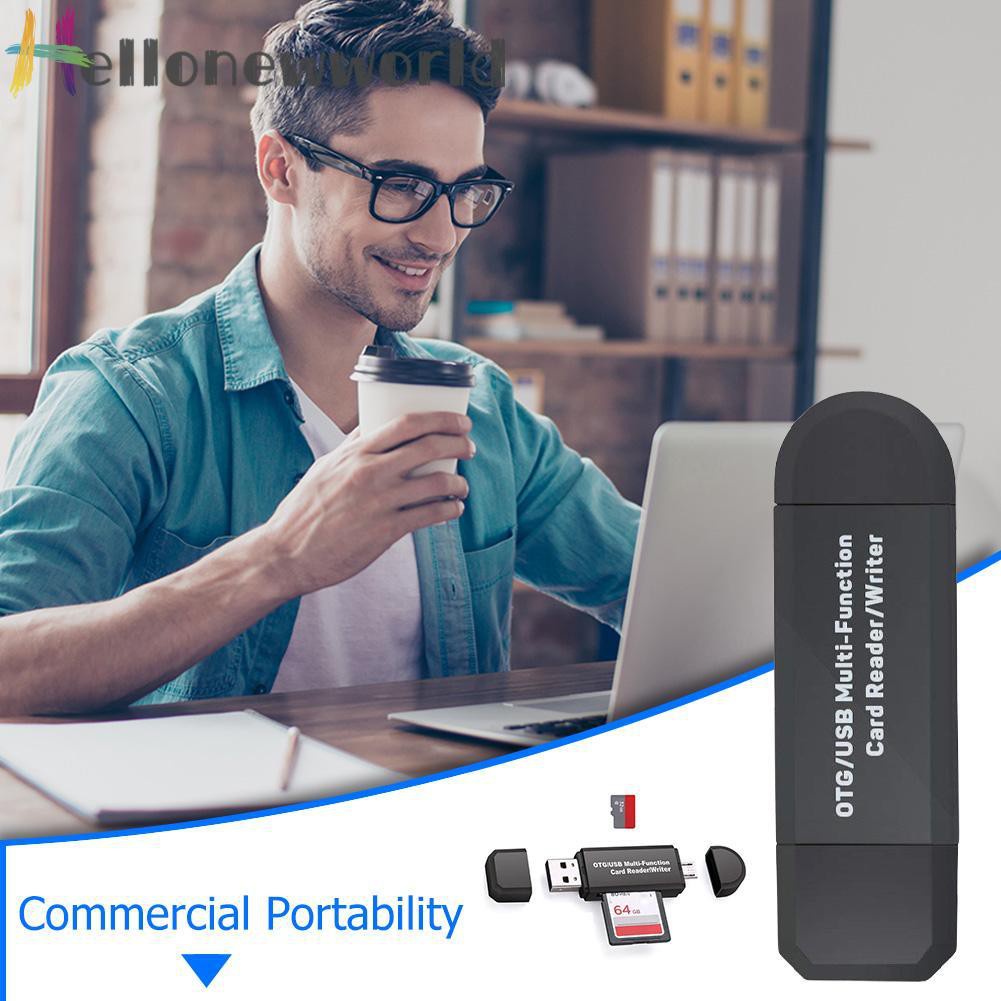 Đầu Đọc Thẻ Nhớ Micro Usb + Usb Otg 2.0 Cho Pc / Android