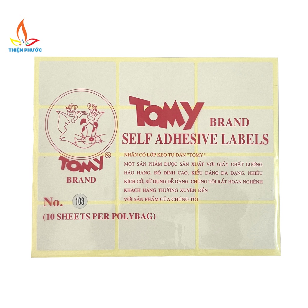 Giấy decal A5 Tomy trắng có keo tự dán đủ các size  SUKADO DECAL02