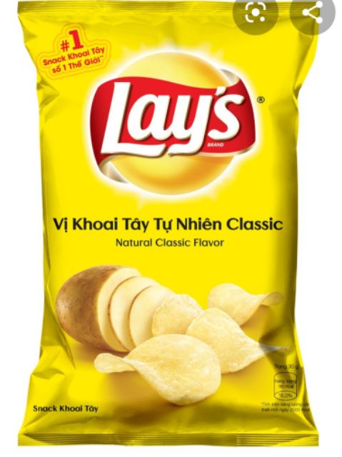 10 gói Bánh Lays Snack Khoai Tây- Poca mix đủ vị Classic