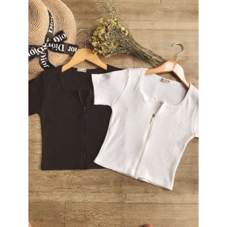 áo croptop dây kéo