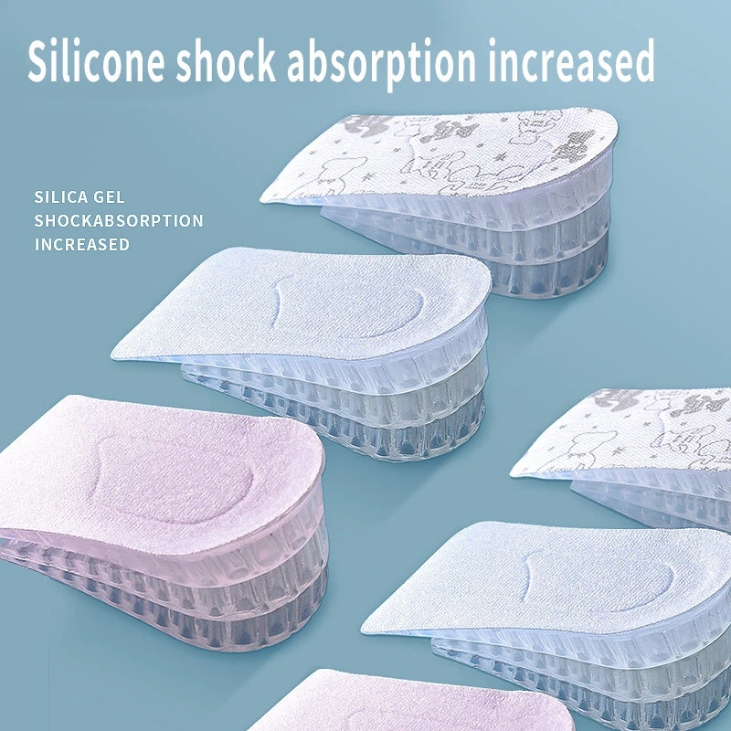 [Mới] Đệm Lót Giày Tăng Chiều Cao 3 Lớp Bằng Silicon Nhẹ Nhàng Thoáng Khí Thoải Mái