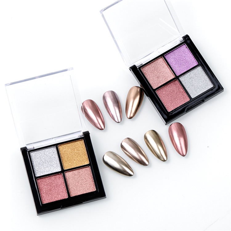 Bột Tráng Gương 4 Màu Trang Trí Móng Tay Nghệ Thuật