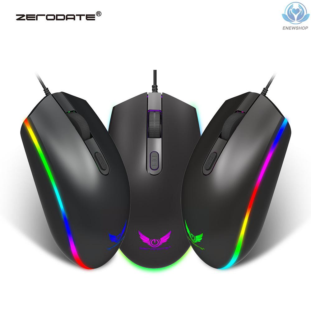 Chuột Chơi Game Zerodate S900 1600dpi 4 Nút Có Đèn Led Nền Rgb