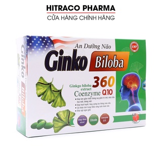 Hoạt huyết An Dưỡng Não Ginkgo Biloba 360 giảm đau đầu, chóng mặt - Hộp 60 viên [An Dưỡng Não 60 viên]