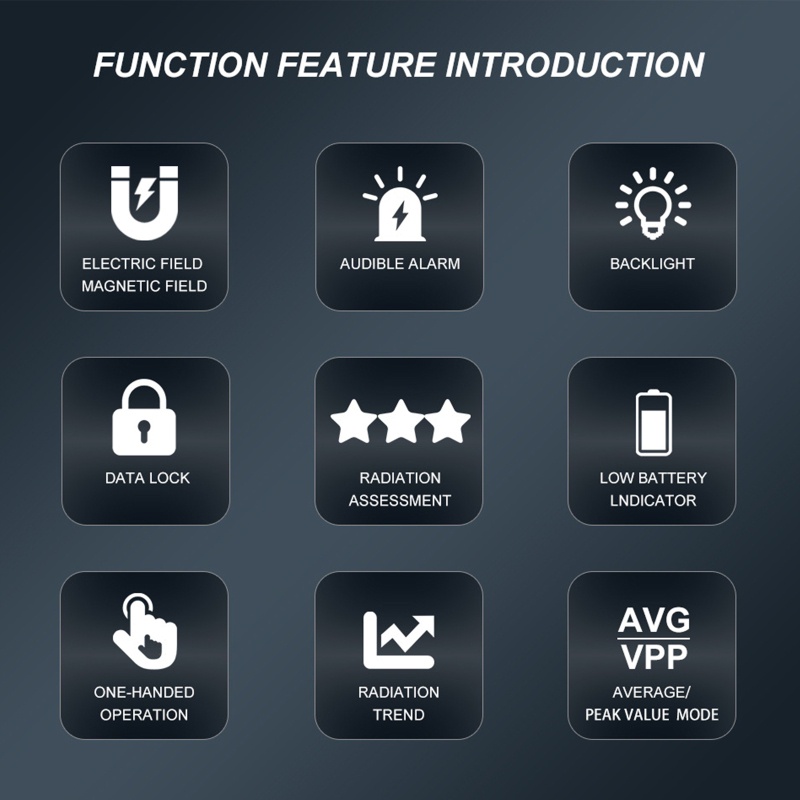 Thiết Bị Dò Bức Xạ Điện Từ kiss EMF Có Đèn Âm Thanh