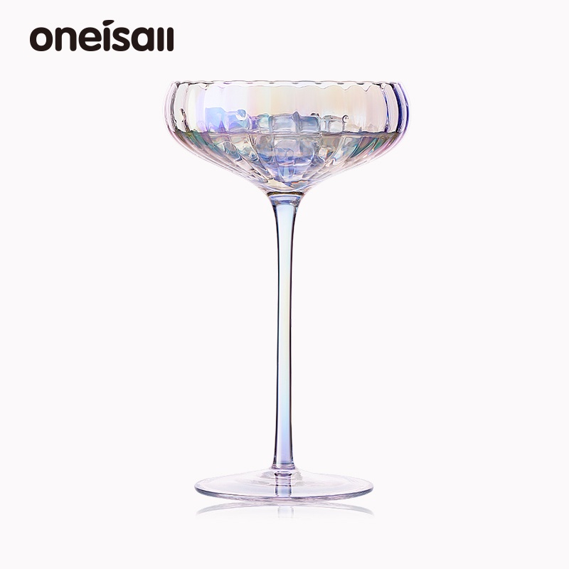 Set ly ONEISALL thuỷ tinh pha lê màu cầu vồng thích hợp uống rượu vang sâm panh thích hợp sử dụng tại nhà