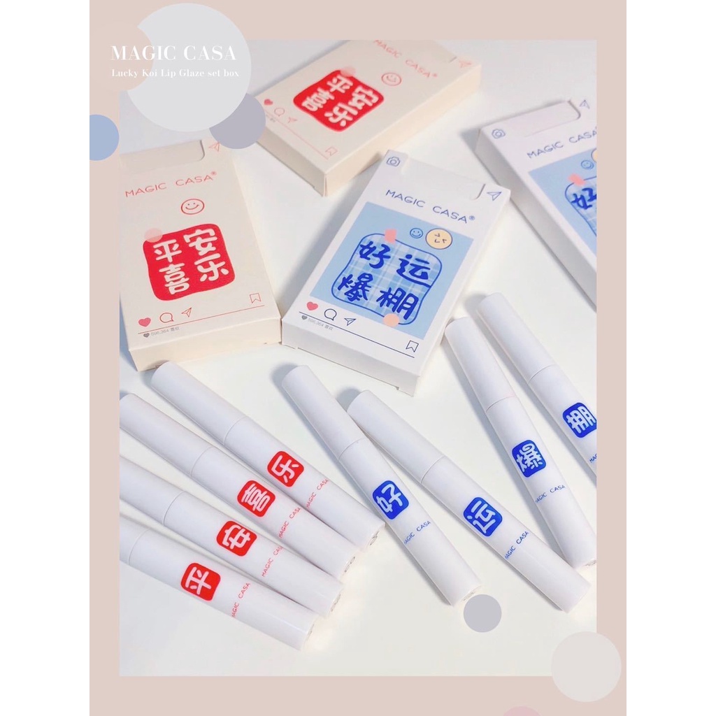 Set 4 Son Kem Màu Nhung Lì Magic CASA