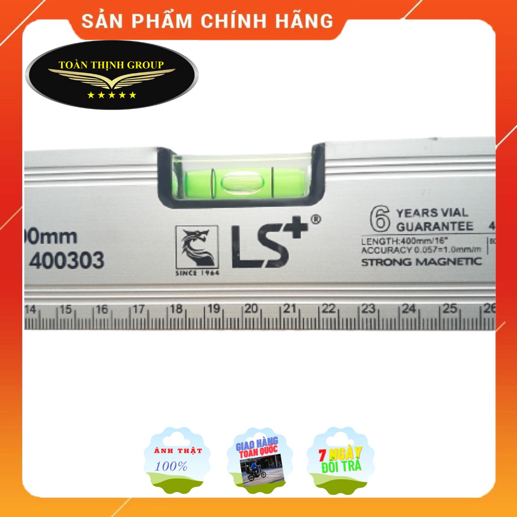 Thước Thủy Cân Bằng Có Nam Châm Hiệu LS+, Nhiều Kích Thước 30cm-40cm-50cm-60cm-80cm-100cm, Thước Thủy Nivo