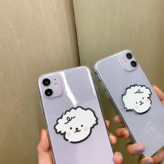 🌸 𝐂𝐨́ 𝐬𝐚̆̃𝐧 𝐜𝐡𝐨 𝐢𝐏𝐡𝐨𝐧𝐞 𝟏𝟐 🌸 Ốp lưng iphone Silicon Trong Cún Trắng