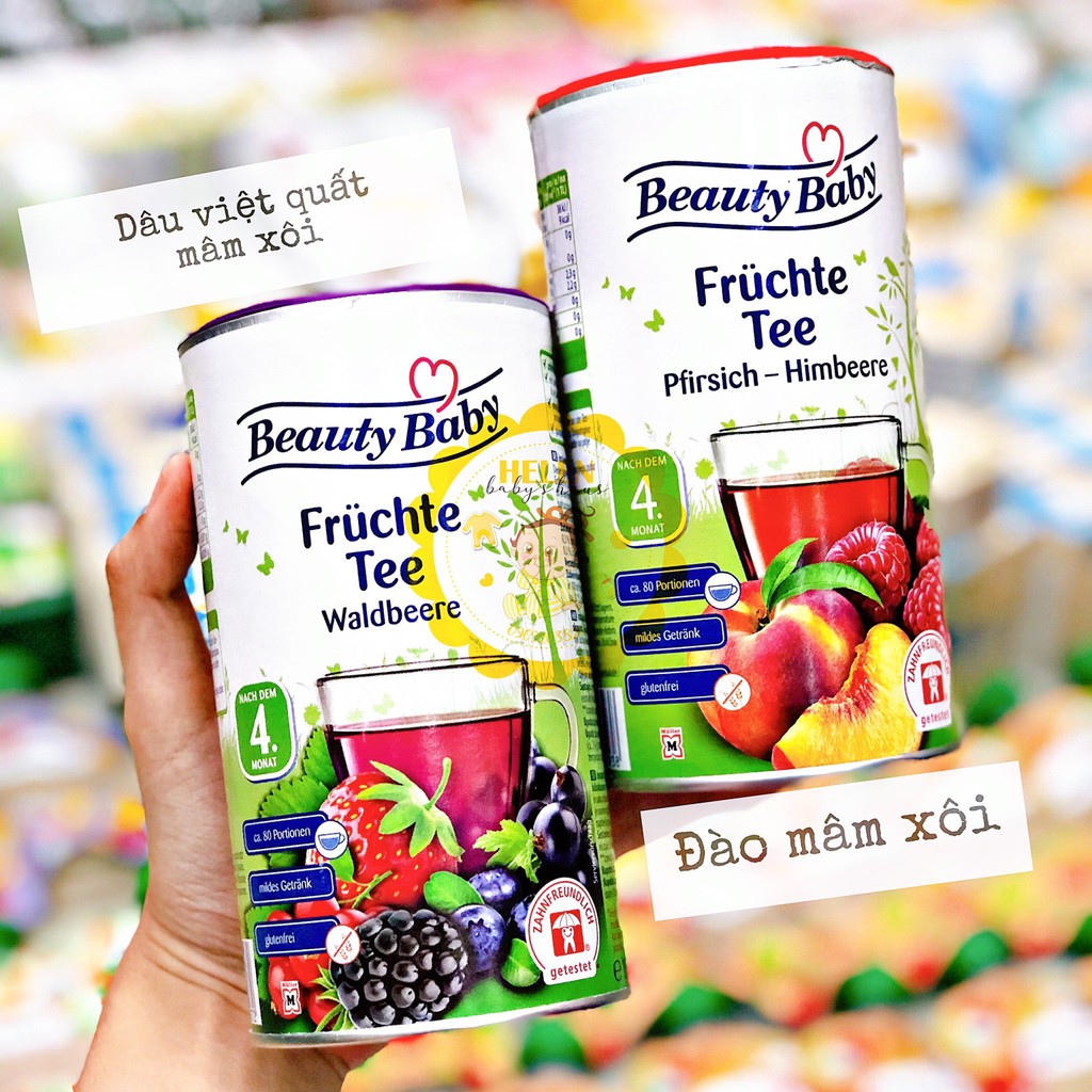 Trà hoa quả hữu cơ 🔥 MADE IN GERMANY🔥 cho bé từ 4 tháng, vị thơm ngon cung cấp vitamins, chất dinh dưỡng cho bé yêu