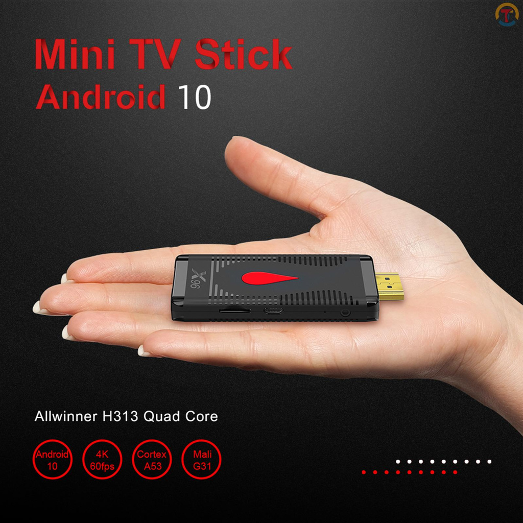 Tv Box X96 S400 Tv Stick Android 10.0 Allwinner H313 Quad-core 1gb 8gb Dongle 4k 60fps H.265 2.4g/5g chất lượng cao
