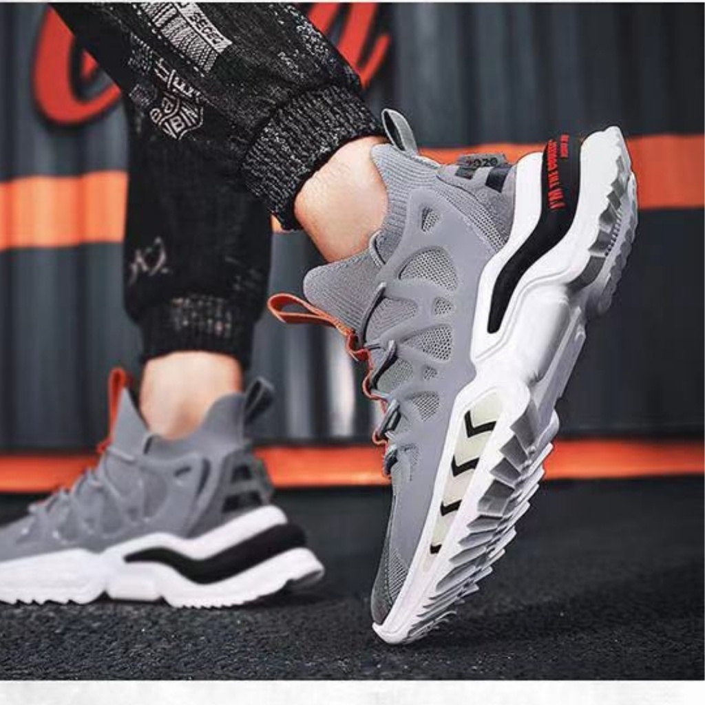 Giày sneaker nam cao cổ cao cấp đế độn buộc dây thoáng khí thời trang phong cách size 39 đến 43 DORINO MS46