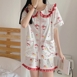Set đồ ngủ Pyjama cổ nhún Hello Kitty Hàn Quốc [N42]