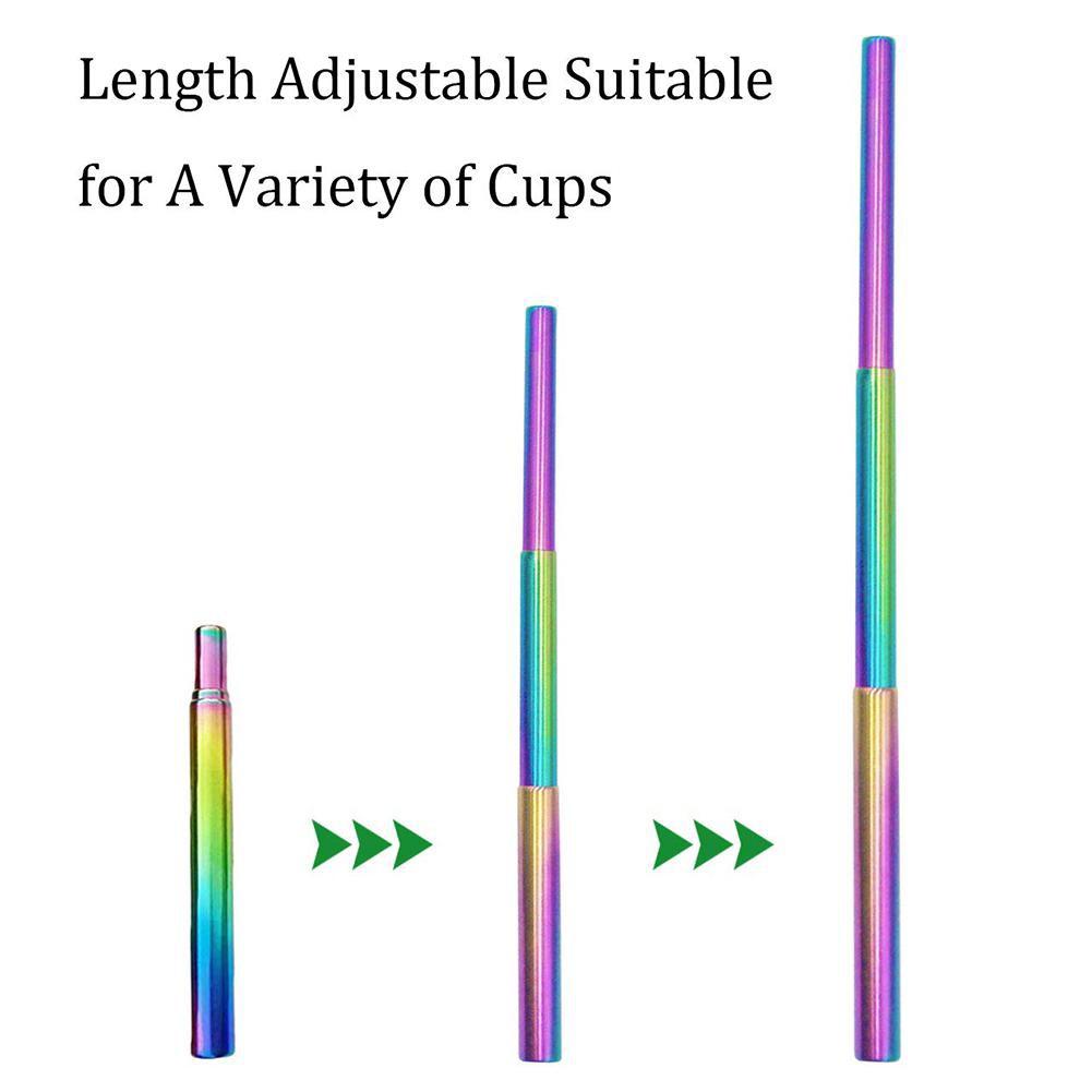 Ống hút bằng thép không gỉ có thể sử dụng nhiều lần kèm vỏ bảo vệ