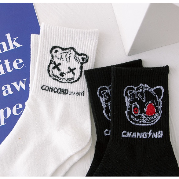 Vớ Tất cao cổ UNISEX hình Gấu siêu dễ thương và xinh xắn