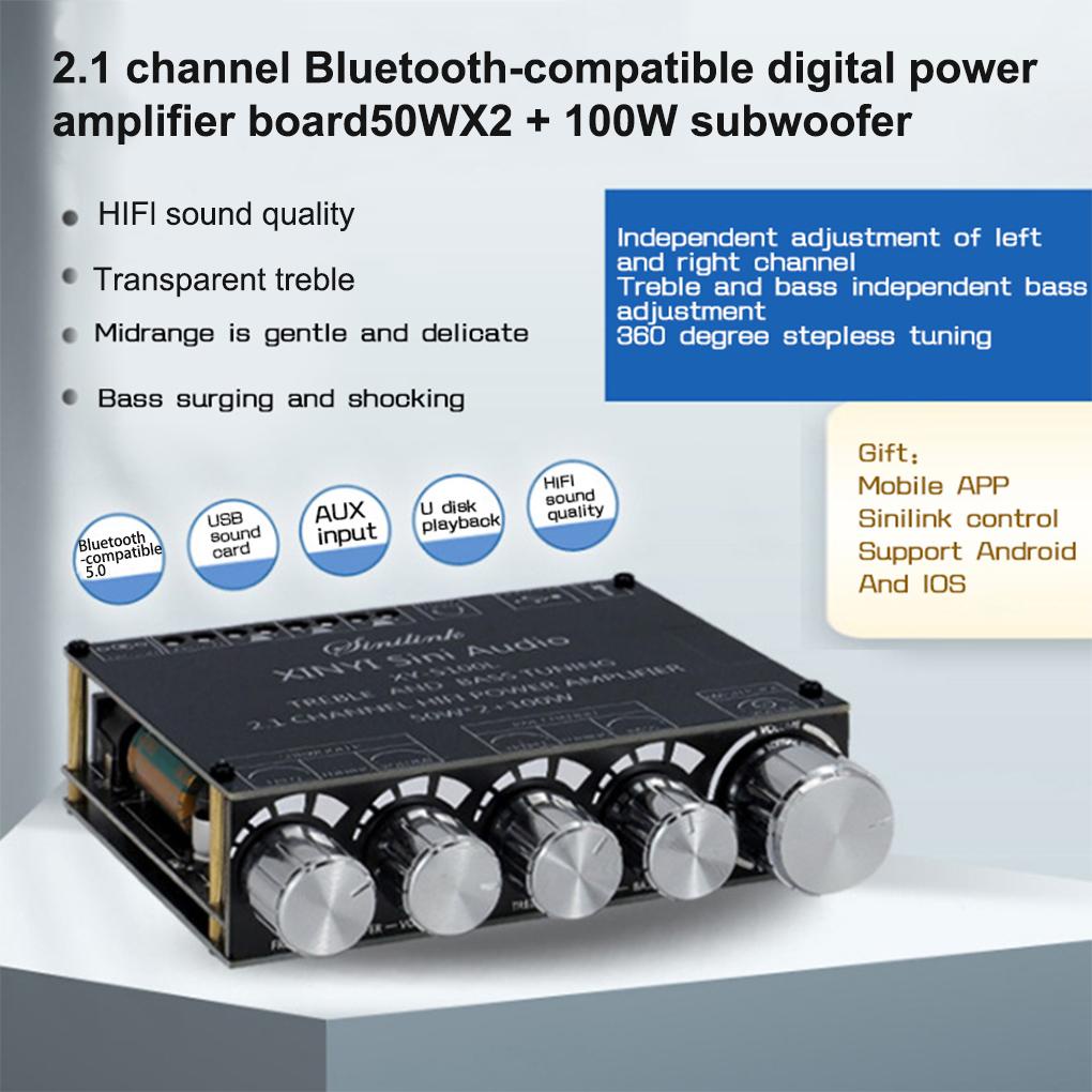 Bảng Mạch Khuếch Đại Âm Thanh Kỹ Thuật Số Siêu Trầm Không Dây Bluetooth 5 0 AUX