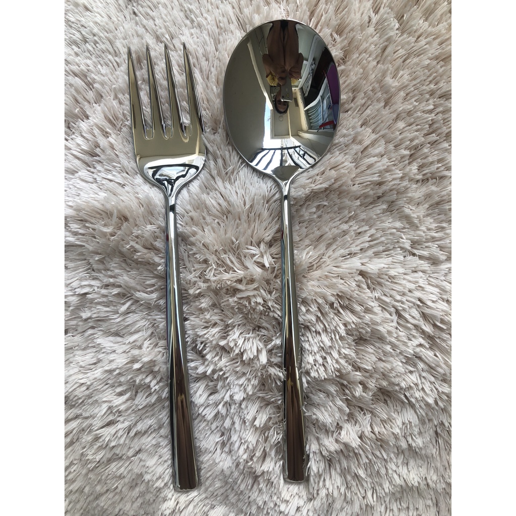 Cặp Thìa Muỗng Nĩa trộn Salad, muỗng nĩa phục vụ Villeroy & Boch inox 18/10 cao cấp xuất ĐỨC