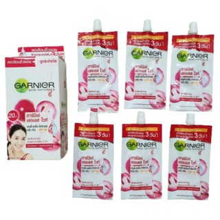 Kem cải tiến - 1 hộp 6 gói Garnier Đỏ và Garnier Hồng từ Thái Lan (hàng chuẩn Full hộp) - Halido
