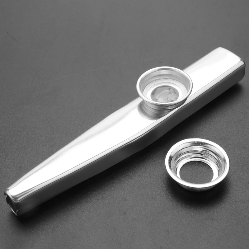 Kazoo Hợp kim nhôm Kim loại với 5 chiếc Quà tặng Màng sáo cho trẻ em Những người yêu âm nhạc