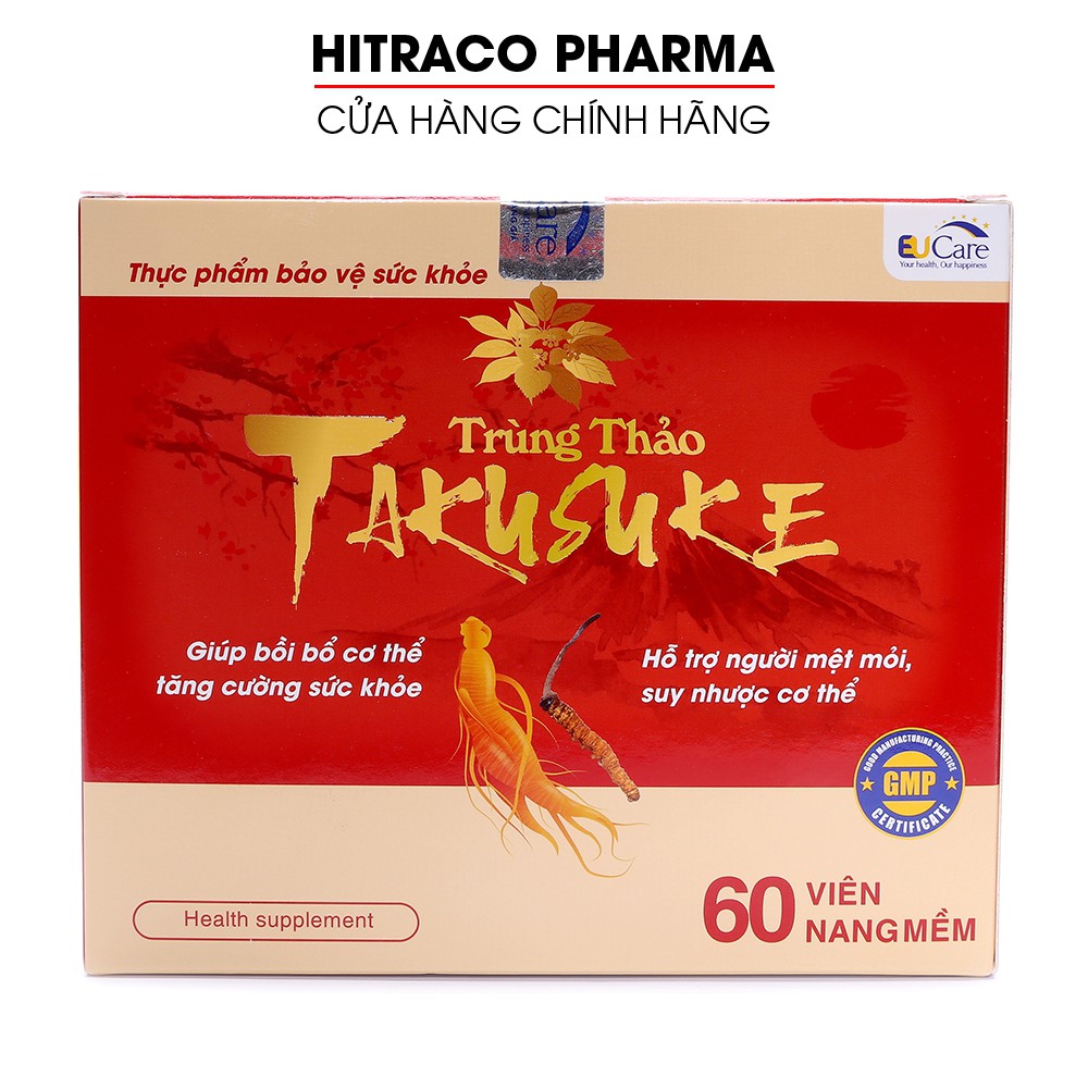 Viên uống Đông Trùng Hạ Thảo Takusuke bổ sung vitamin bồi bổ cơ thể - Hộp 60 viên [Trùng Thảo Takusuke]