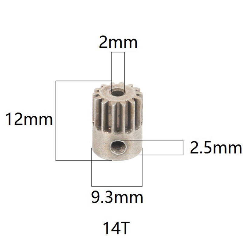 Bánh Răng Mô Tơ Bằng Kim Loại 14T Cho Xe Hơi Điều Khiển Từ Xa MN86S MN86 MN86KS MN86K MN G500 1/12