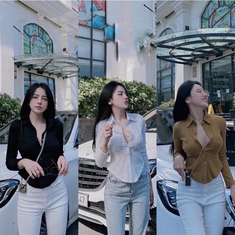 Áo Croptop Nữ Ôm Body Tay Dài Siêu Xinh, Áo Thun Nữ Dài Tay