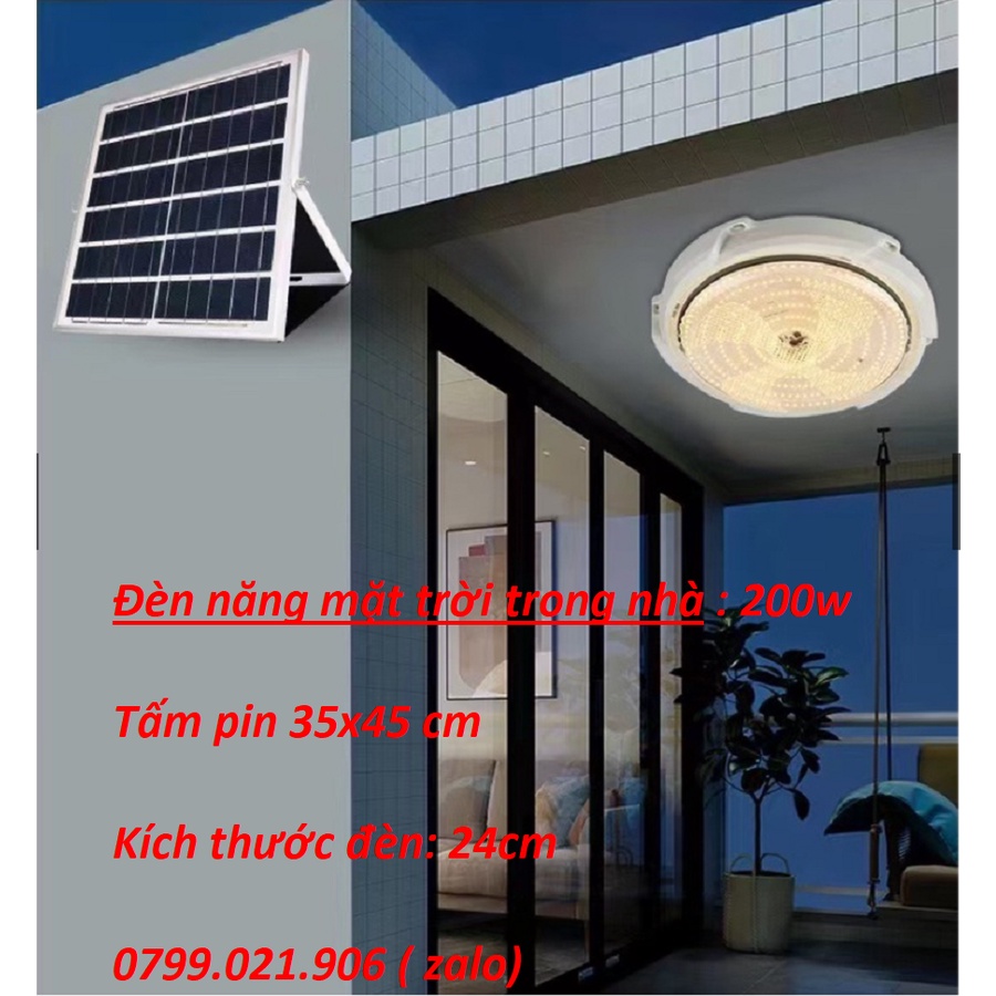 Đèn năng lượng mặt trời , đèn năng lượng mặt trời ốp trần,  trong nhà 500w, KÈM ĐIỀU KHIỂN TỪ XA, TẤM PIN SIÊU TO Y HÌNH