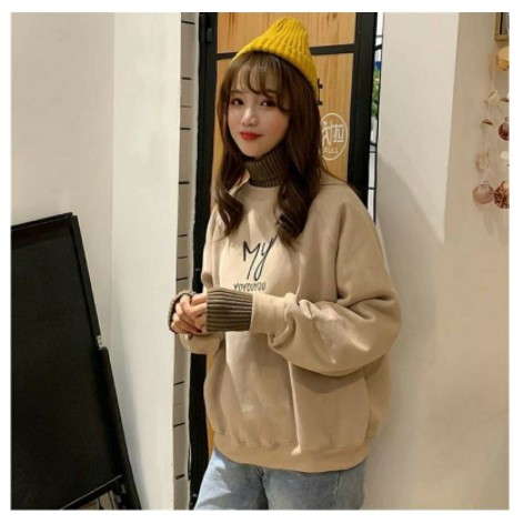 Áo Sweater Lông Cừu Tay Dài In Chữ MY YOUYOU Ct2 Thời Trang Cho Nam Và Nữ