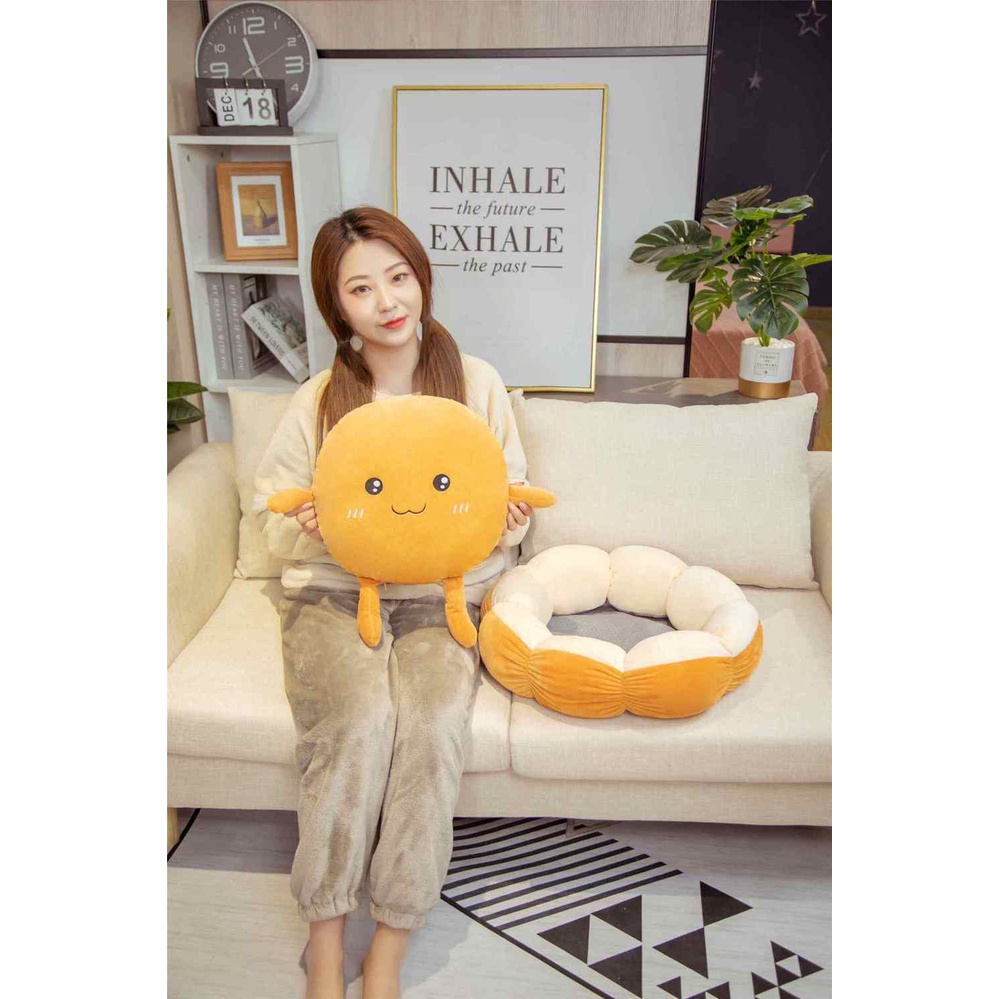 Đệm Ngồi Tatami Hình Tròn Họa Tiết Dễ Thương Phong Cách Nhật Bản