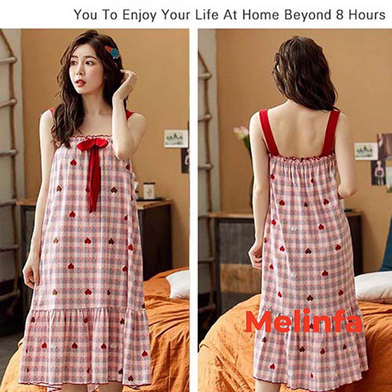 Váy ngủ, đầm ngủ nữ hai dây bản to phong cách tiểu thư Hàn Quốc nhiều màu mã VAV0157