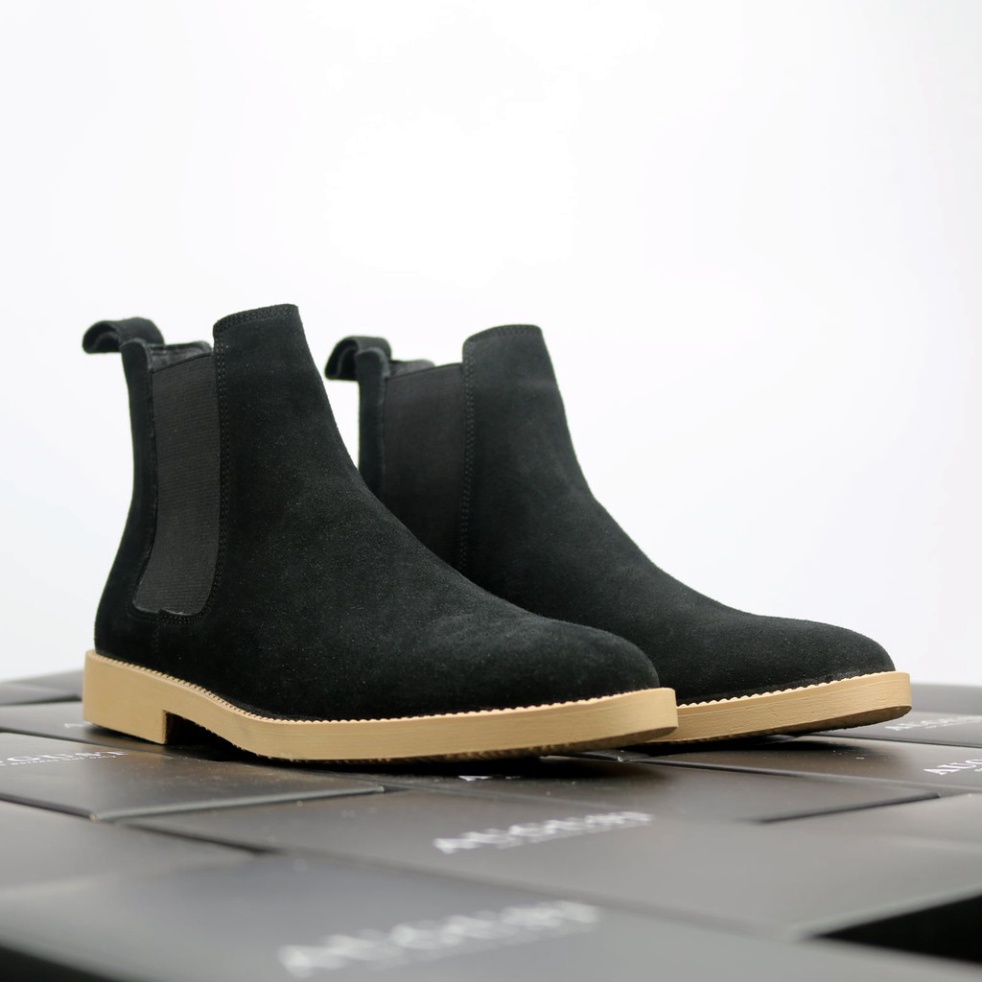 Chelsea Boots nam màu đen chất liệu da lộn đế crepe | BigBuy360 - bigbuy360.vn