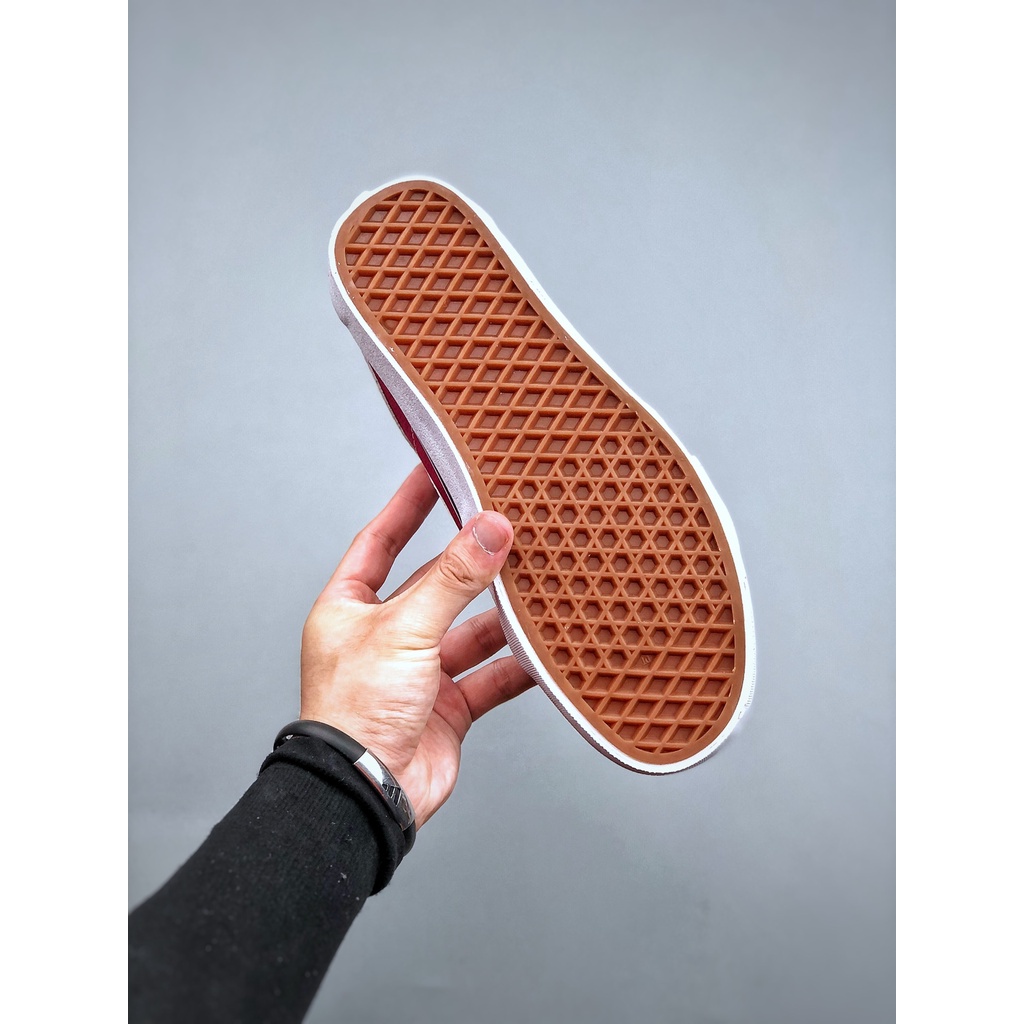 Giày Trượt Patin VANS Sk8-Low Vải Bố Cổ Thấp Màu Đỏ Cho Nam Và Nữ