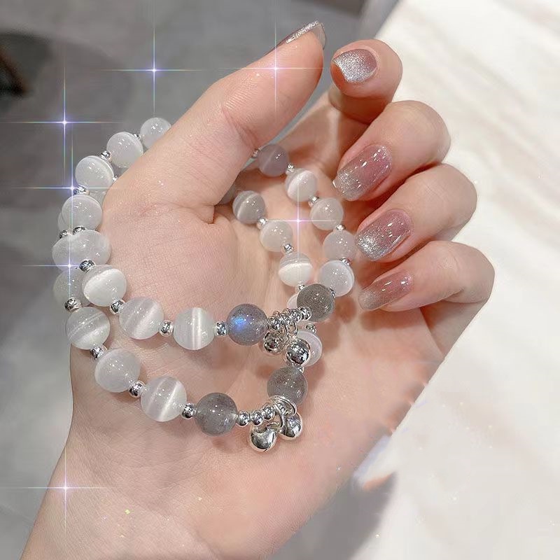 Vòng Tay MAYEBE LAVEND Chuỗi Hạt Đá Opal Dễ Thương Cho Nữ