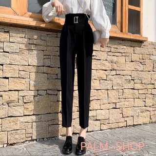 Quần baggy công sở lưng cao đai vải hottrend, quần tây đai vải cạp siêu cao