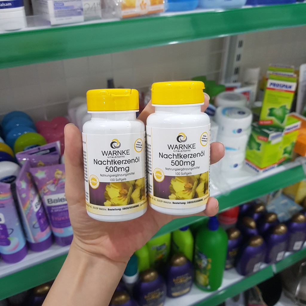 Tinh dầu hoa anh thảo Warnke Nachtkerzenol [Hàng Đức] 500mg lọ 100 viên