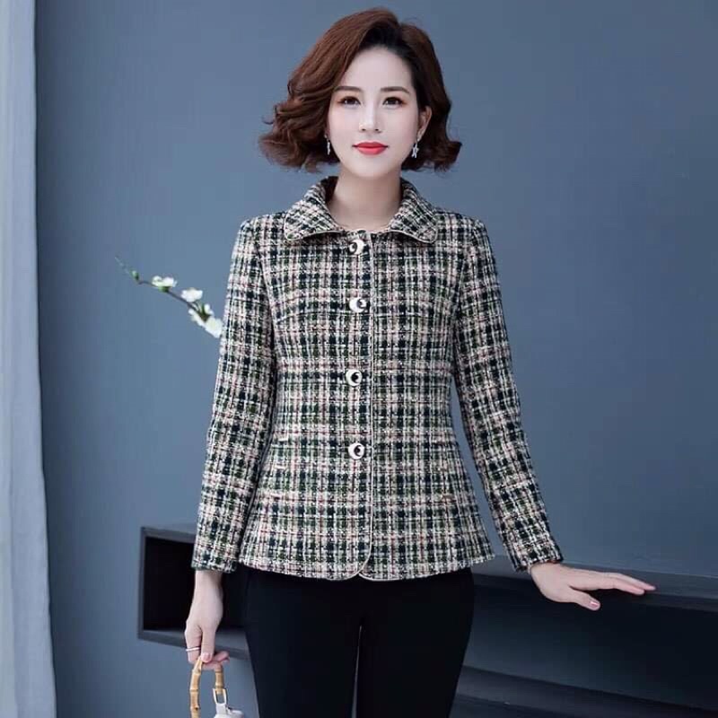 Áo dạ nữ trung niên dáng ngắn sang trọng NP2357